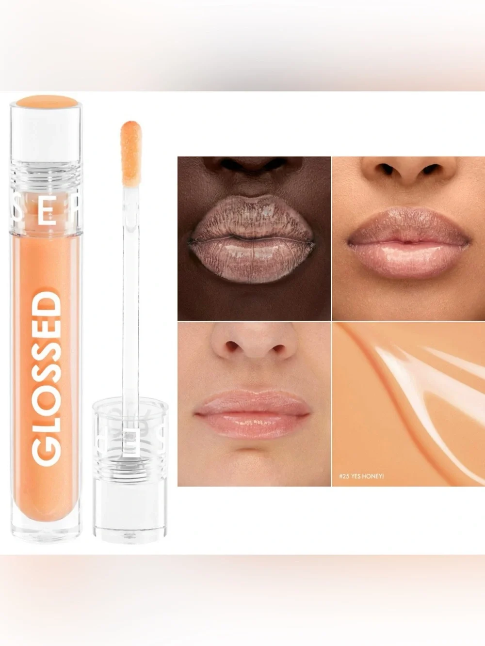 Sephora Glossed Hydrating Long Wear Lip Gloss (25 Yes Honey!) NEW 0.16 oz / 5 ml